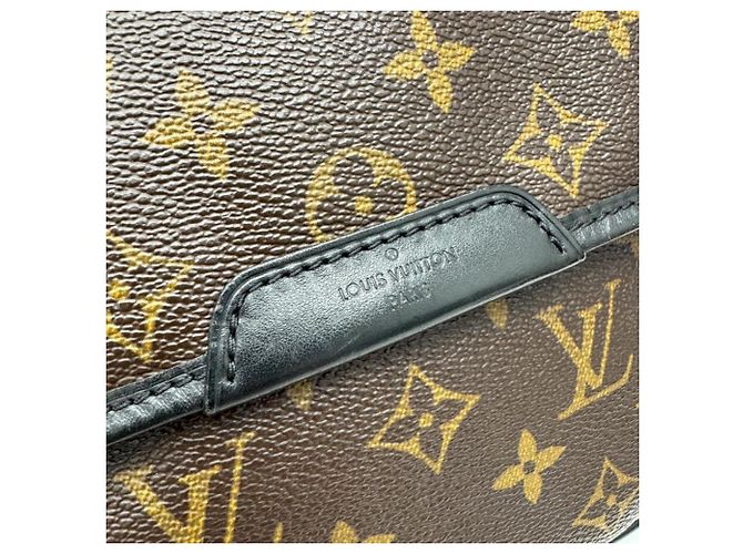 Borsa a Spalla Louis Vuitton Monogram Macassar Bass PM Marrone Nero - vista 10