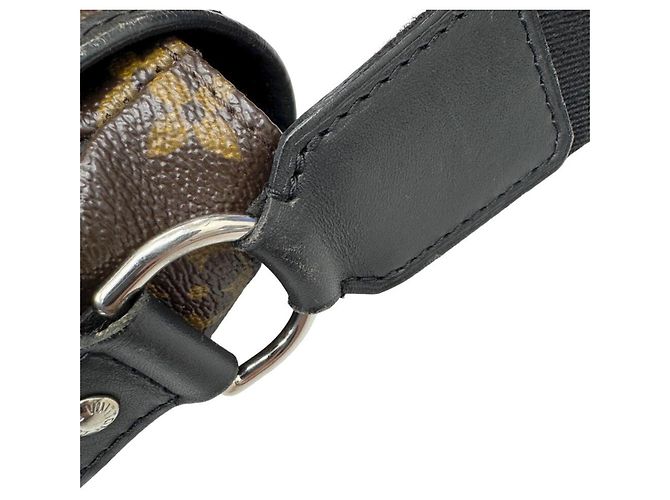 Borsa a Spalla Louis Vuitton Monogram Macassar Bass PM Marrone Nero - vista 11