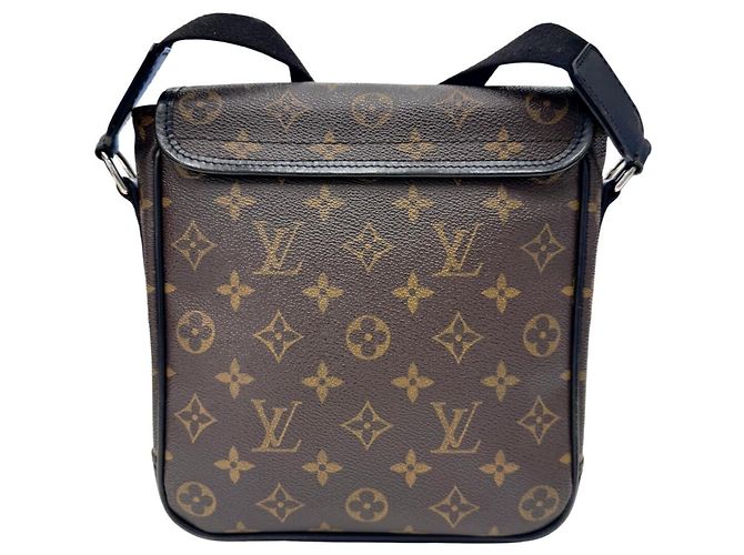 Borsa a Spalla Louis Vuitton Monogram Macassar Bass PM Marrone Nero - vista 2