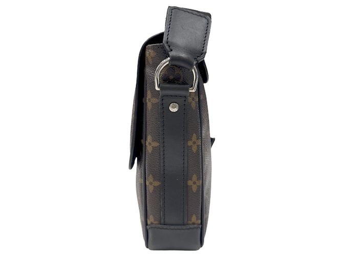 Borsa a Spalla Louis Vuitton Monogram Macassar Bass PM Marrone Nero - vista 4