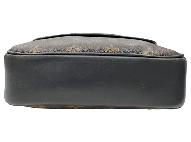 Borsa a Spalla Louis Vuitton Monogram Macassar Bass PM Marrone Nero - vista 5