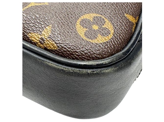 Borsa a Spalla Louis Vuitton Monogram Macassar Bass PM Marrone Nero - vista 7