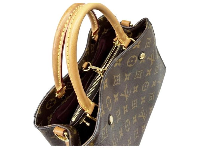 Borsa a tracolla Louis Vuitton Monogram Montaigne BB M41055 Marrone - vista 9