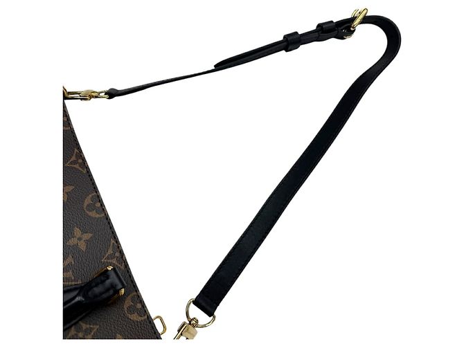 Borsa a tracolla Louis Vuitton M43550 Flower Tote Monogram Marrone Nero - vista 14