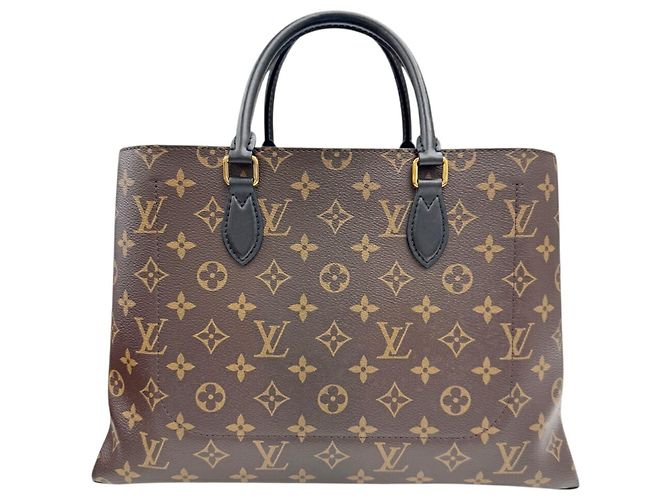 Borsa a tracolla Louis Vuitton M43550 Flower Tote Monogram Marrone Nero - vista 2