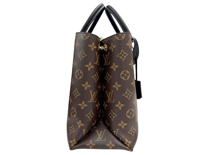Borsa a tracolla Louis Vuitton M43550 Flower Tote Monogram Marrone Nero - vista 3