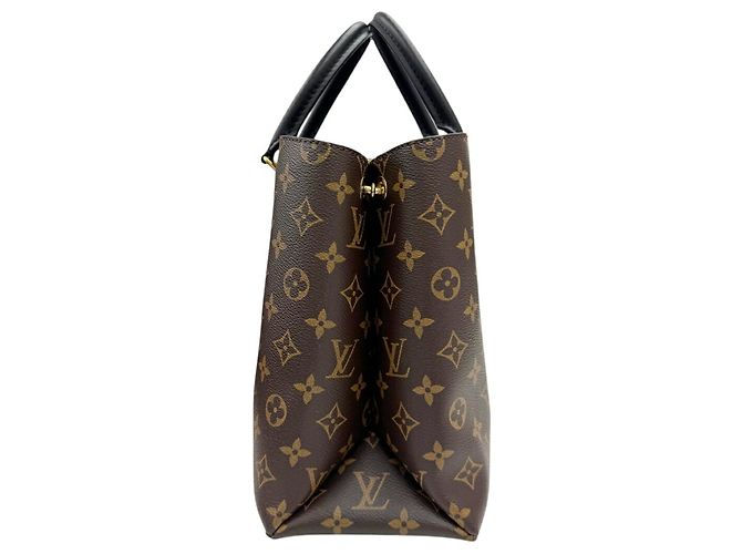 Borsa a tracolla Louis Vuitton M43550 Flower Tote Monogram Marrone Nero - vista 4