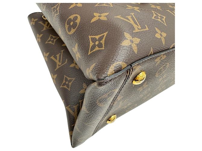 Borsa a tracolla Louis Vuitton M43550 Flower Tote Monogram Marrone Nero - vista 6