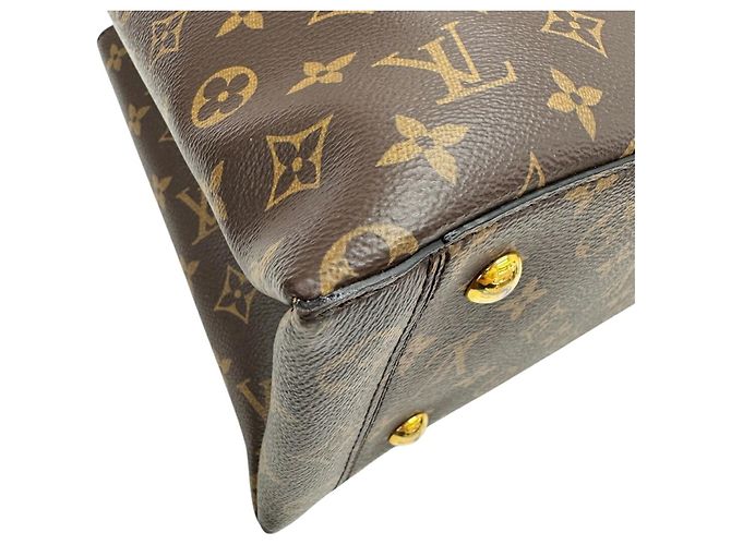Borsa a tracolla Louis Vuitton M43550 Flower Tote Monogram Marrone Nero - vista 8