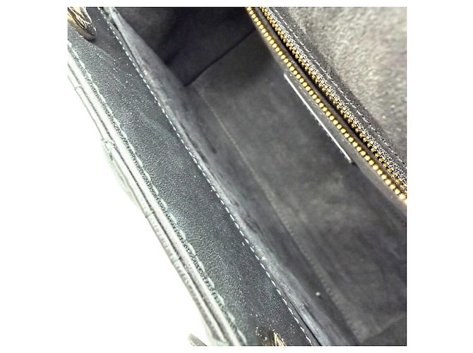 Borsa a tracolla Christian Dior Lady Cannage in agnello Nero - vista 11