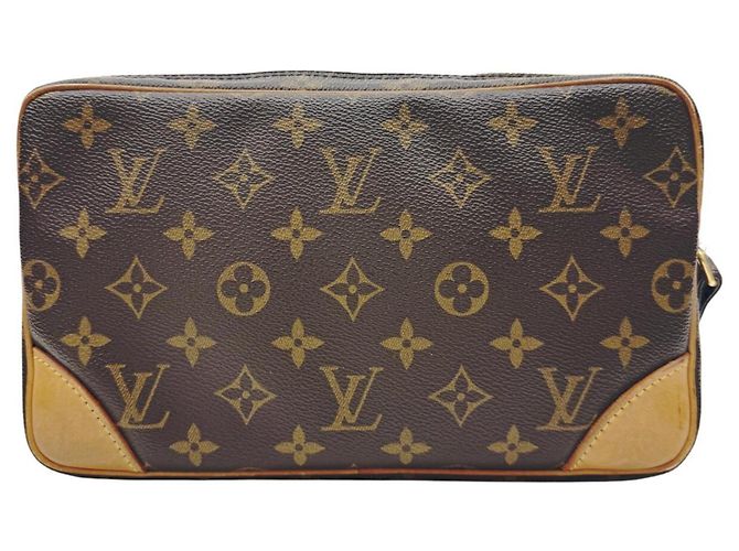Clutch Louis Vuitton Marly Dragonne Monogram Marrone - vista 2