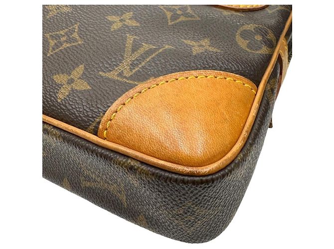 Clutch Louis Vuitton Marly Dragonne Monogram Marrone - vista 7