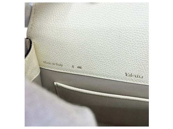 Borsa Valextra Mini Iside in pelle off-white Bianco sporco - vista 12
