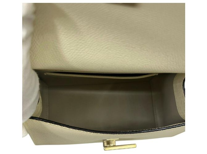 Borsa Valextra Mini Iside in pelle off-white Bianco sporco - vista 13