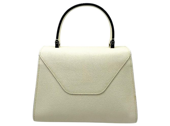 Borsa Valextra Mini Iside in pelle off-white Bianco sporco - vista 3