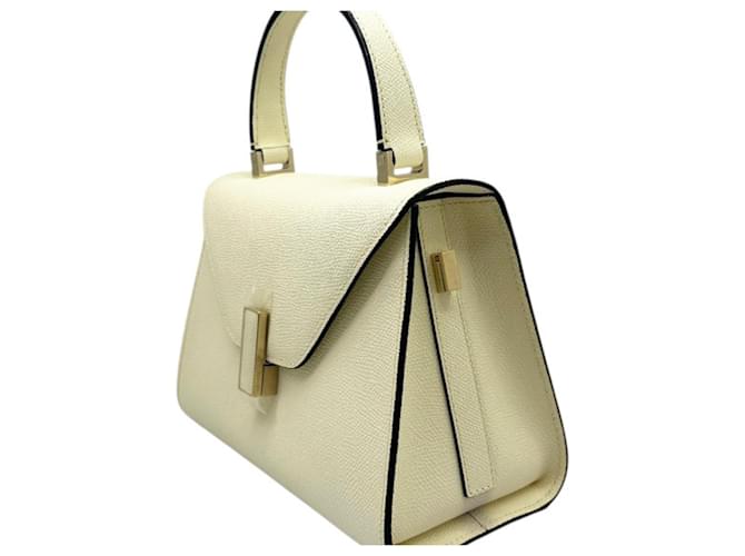 Borsa Valextra Mini Iside in pelle off-white Bianco sporco - vista 4