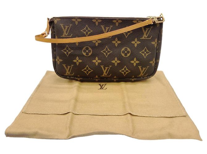 Borsa Louis Vuitton Monogram Pochette Accessoires Marrone - vista 13