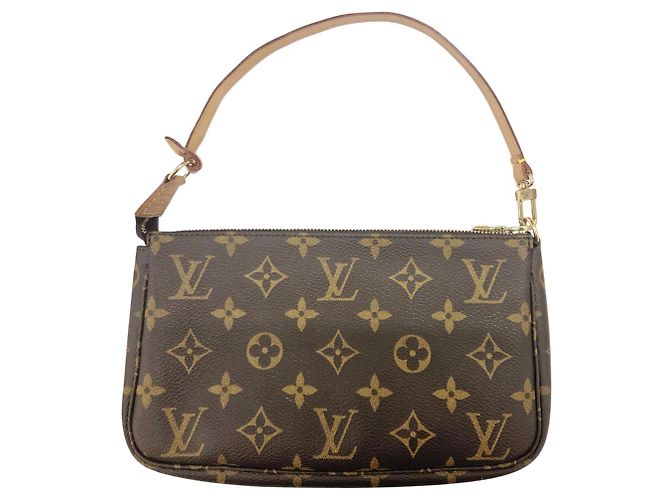 Borsa Louis Vuitton Monogram Pochette Accessoires Marrone - vista 2