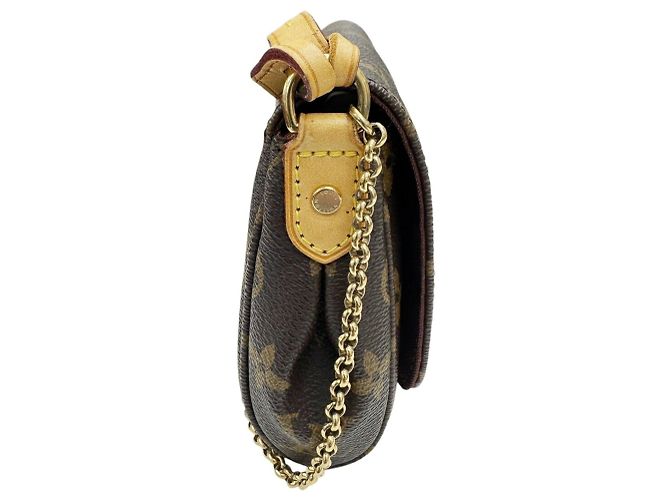 Borsa a Spalla Louis Vuitton Favorite PM M40717 Monogram Marrone - vista 3