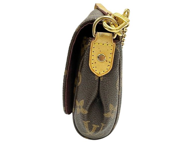 Borsa a Spalla Louis Vuitton Favorite PM M40717 Monogram Marrone - vista 4