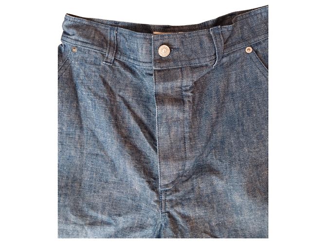 Autre Marque Façon Jacmin Pantalones Anchos de Denim Japonés Azul - vista 2