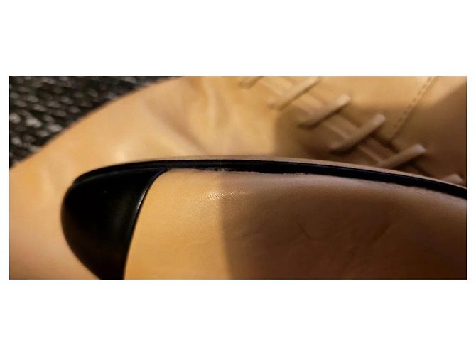Chanel Karl Lagerfeld Resort 2011 Botas Altas de Cuero Negro Beige - vista 8