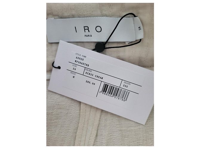 Iro Shorts de lin bege com cinto - vista 5