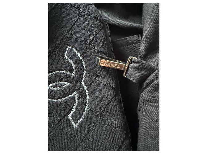 Sac Cabas Chanel em Tecido Acolchoado e Pochette, Preto - vista 6