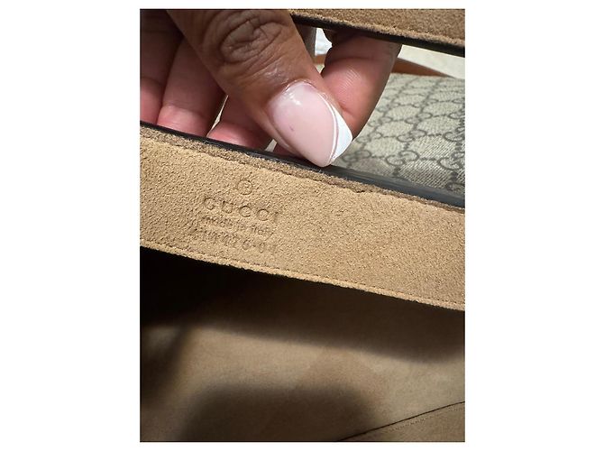 Gucci Borsa Tote GG Supreme Ricami Floreali Marrone Multicolore Monogramma - vista 3