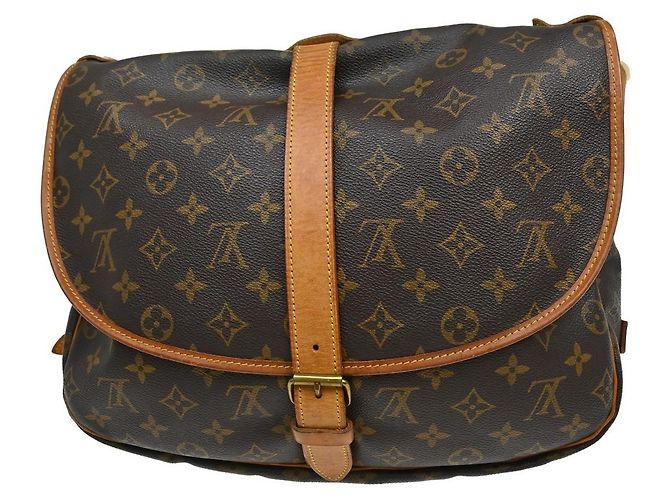 Louis Vuitton Saumur Monogram Canvas 35 Marrone - vista 2