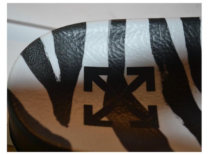 Off White Off-White Pool Slides Zebra-Print Schwarz Weiß Zebra-druck - Ansicht 5