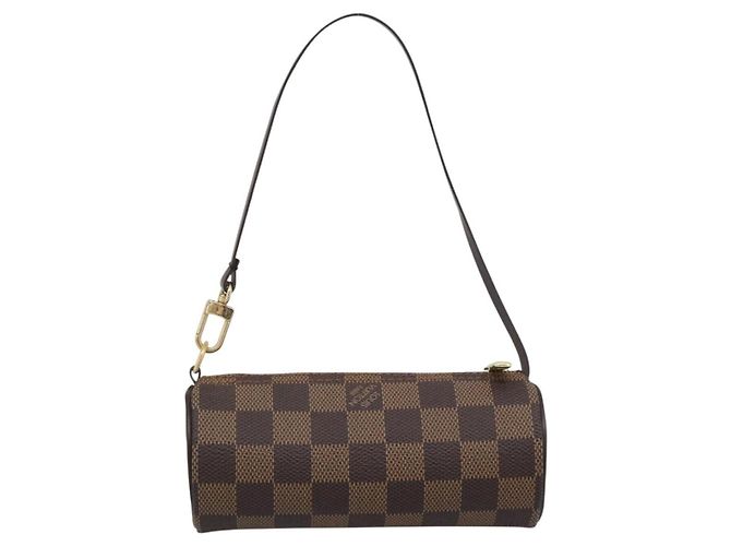 Louis Vuitton Papillon Pochette Damier Ebene Marrone - vista 2