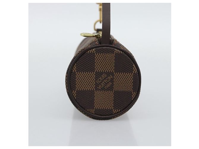 Louis Vuitton Papillon Pochette Damier Ebene Marrone - vista 3