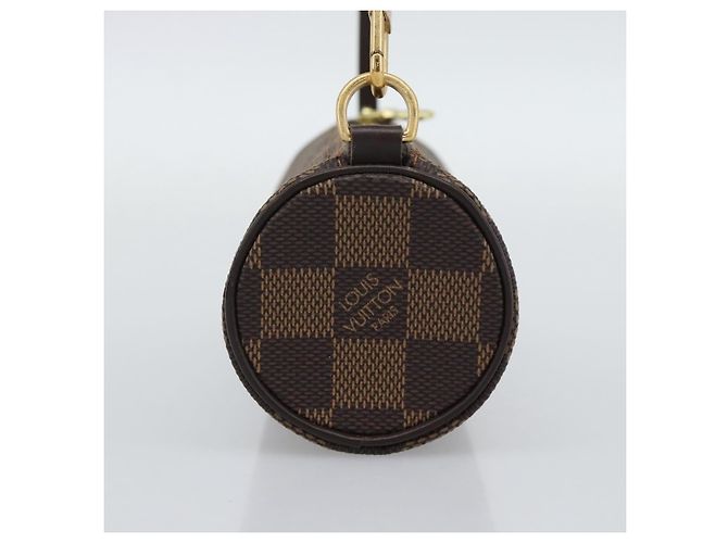 Louis Vuitton Papillon Pochette Damier Ebene Marrone - vista 4