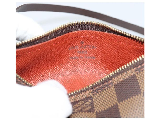 Louis Vuitton Papillon Pochette Damier Ebene Marrone - vista 6