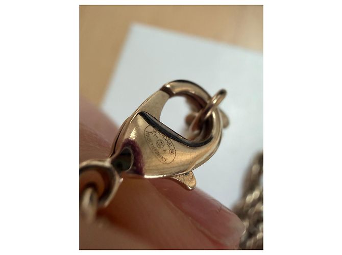 Collana Chanel Logo CC con Perle Dorate D'oro - vista 5