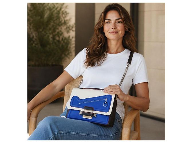 Versace Dreifarbige Leder-Schultertasche Medusa - Ansicht 10