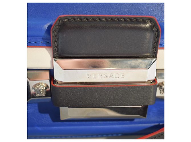 Versace Dreifarbige Leder-Schultertasche Medusa - Ansicht 13