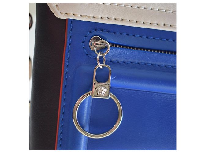 Versace Dreifarbige Leder-Schultertasche Medusa - Ansicht 14