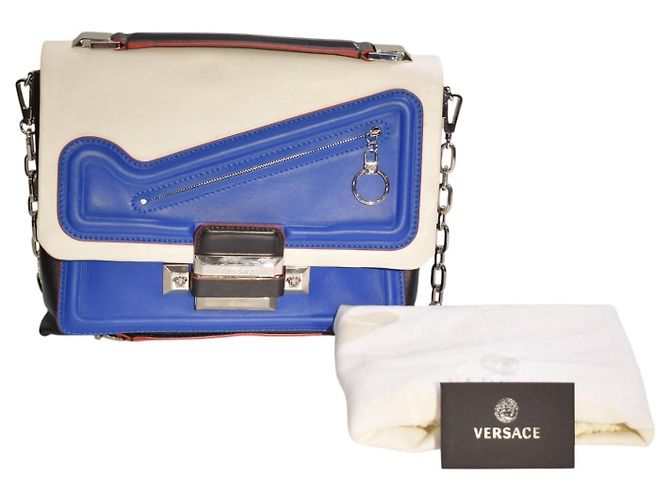 Versace Dreifarbige Leder-Schultertasche Medusa - Ansicht 15