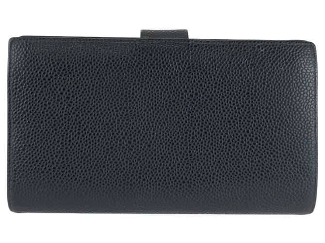 Portafoglio bi-fold in pelle nera Chanel Nero - vista 2