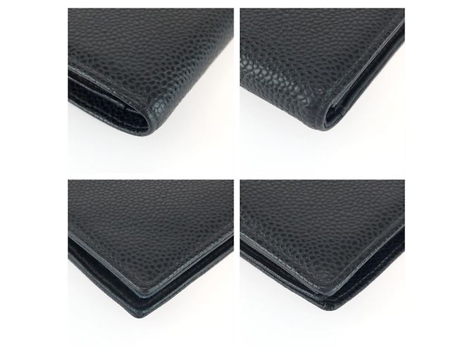 Portafoglio bi-fold in pelle nera Chanel Nero - vista 3