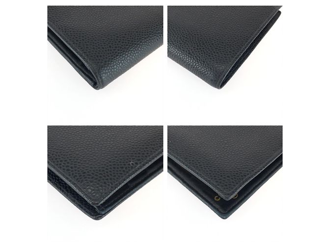 Portafoglio bi-fold in pelle nera Chanel Nero - vista 4