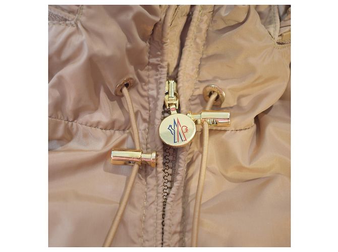 Moncler Amaran Giacca a Vento con Cappuccio in Nylon - Beige - vista 14