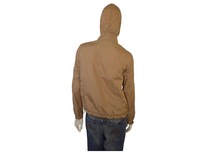 Moncler Amaran Giacca a Vento con Cappuccio in Nylon - Beige - vista 5