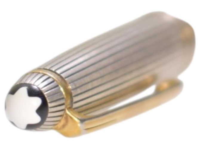 Montblanc Meisterstück Solitaire Sterlingsilber 925 Kugelschreiber Golden Silber Hardware - Ansicht 2