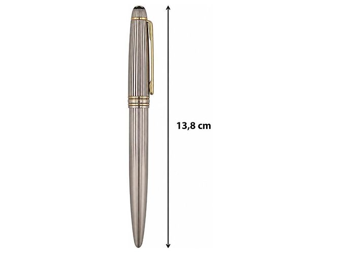 Montblanc Meisterstück Solitaire Sterlingsilber 925 Kugelschreiber Golden Silber Hardware - Ansicht 4