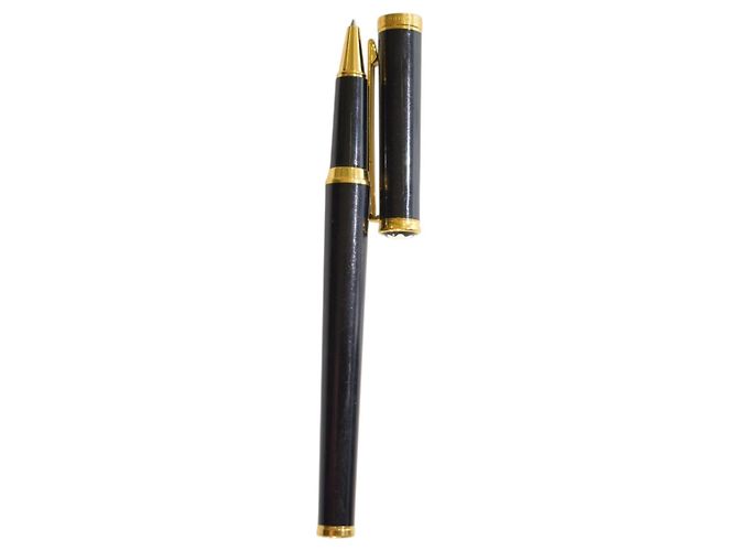 Montblanc Noblesse Oblige Stylo Roller - Résine Noire et Or Doré - vue 4