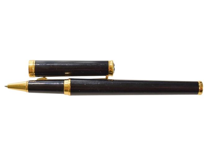 Montblanc Noblesse Oblige Stylo Roller - Résine Noire et Or Doré - vue 5