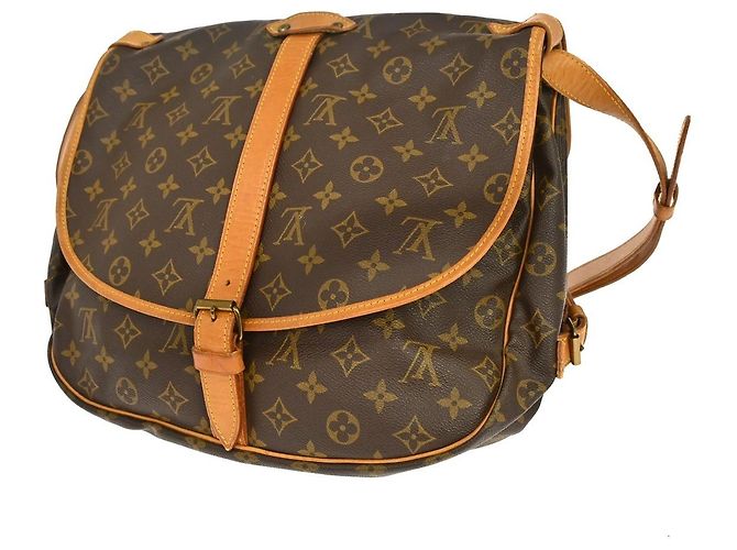 Louis Vuitton Saumur Monogram Canvas 35 Marrone - vista 2